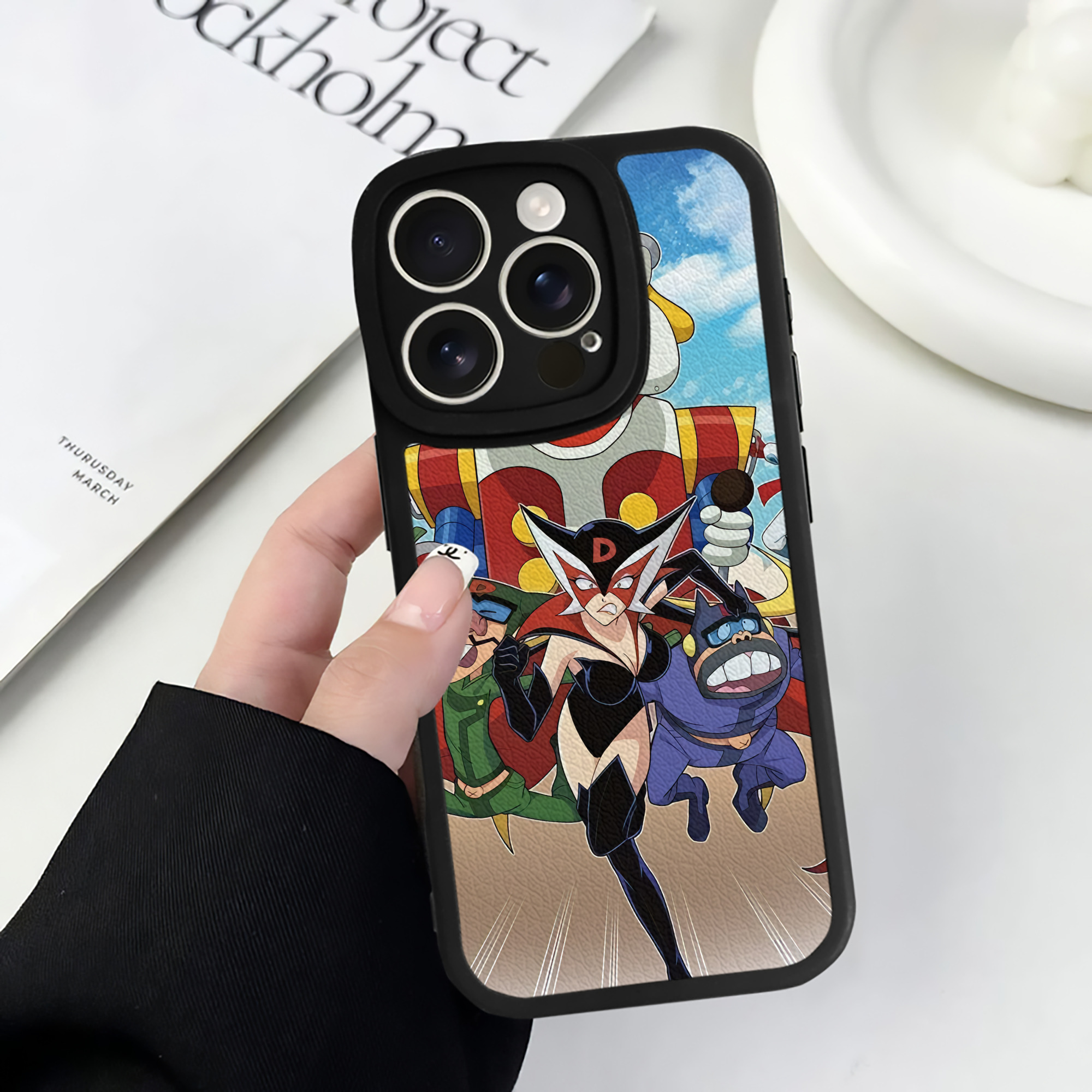 （画像用） アンパンマン Anpanman 【iPhone 16シリーズ対応】シリコンスマホケース（レザー調） 材質：シリコン